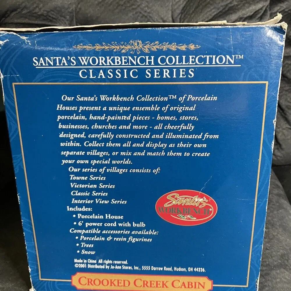 Santa's Workbench 2001 Collection Crooked Creek Cabin Victorian Series With Box